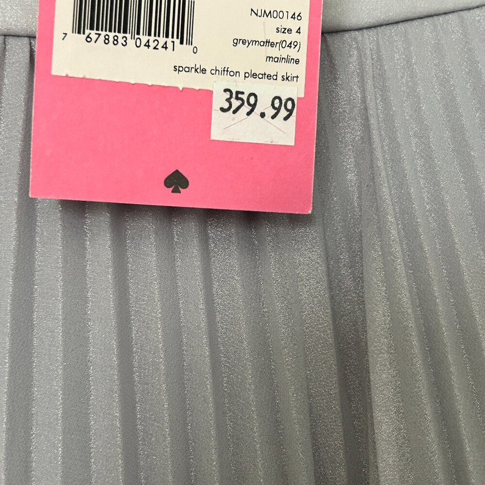 Kate Spade Sparkle Chiffon Pleated Skirt Size 4